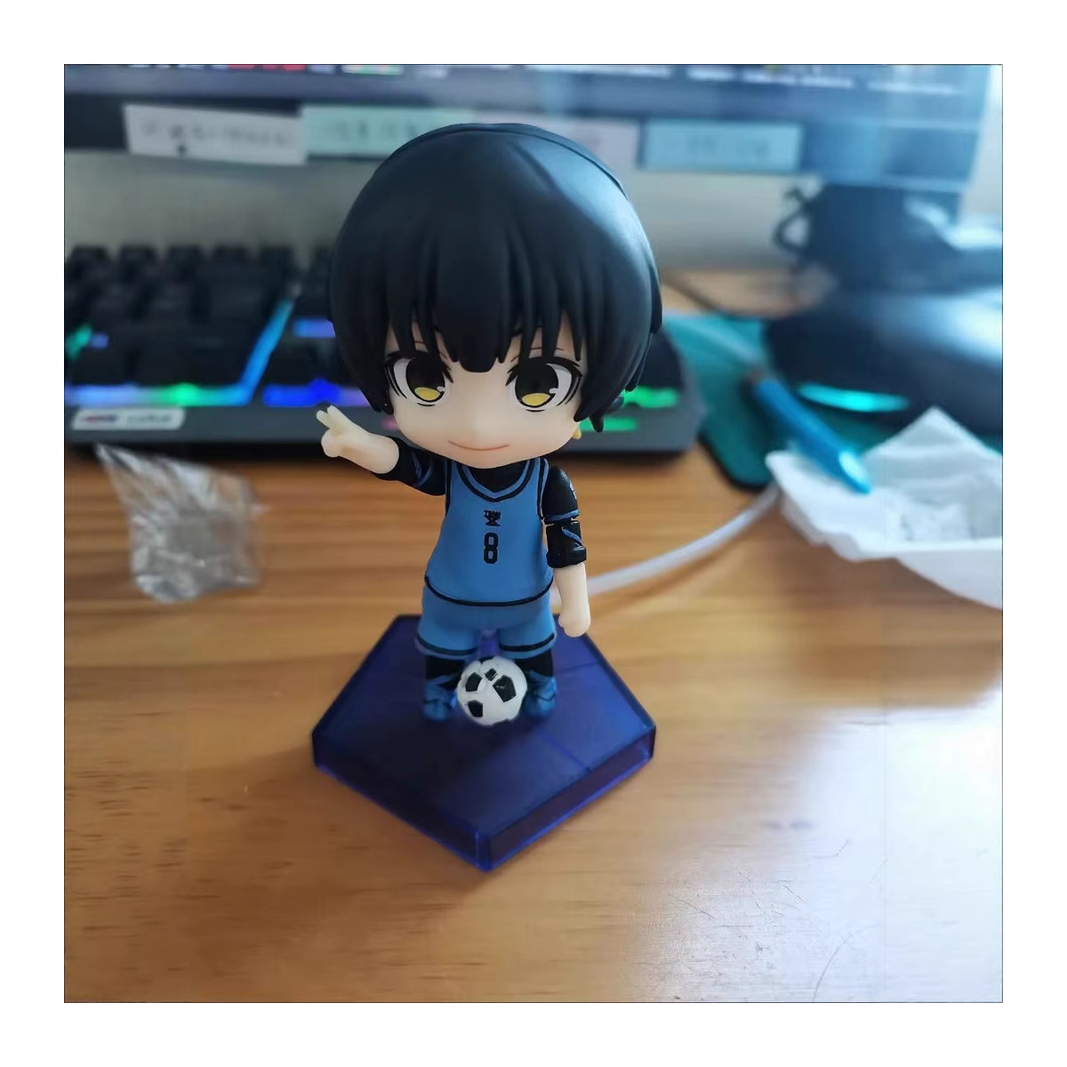 Bandai Bachira Meguru Blue Lock Anime Figur in Blau, bewegliches Modell aus Kunststoff - Bild 5