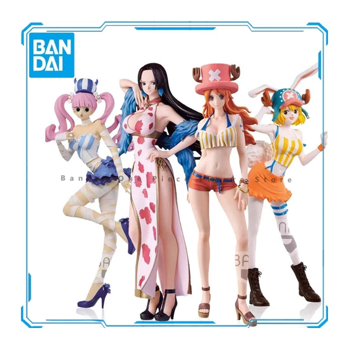 Bandai Banpresto Anime Figuren Set Boa Hancock Nami Robin Karotte aus Kunststoff in Mehrfarbig - Bild 1