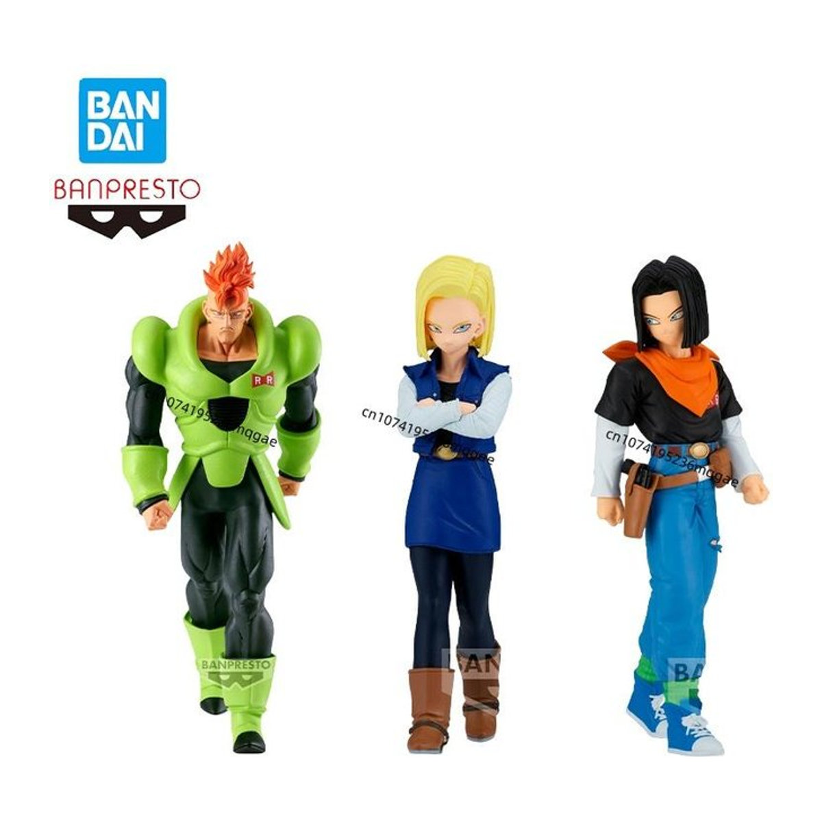 Bandai Banpresto Dragon Ball Z Solid Edge Works Anime Actionfiguren Android 16, 17 und 18 aus Kunststoff, mehrfarbig - Bild 1