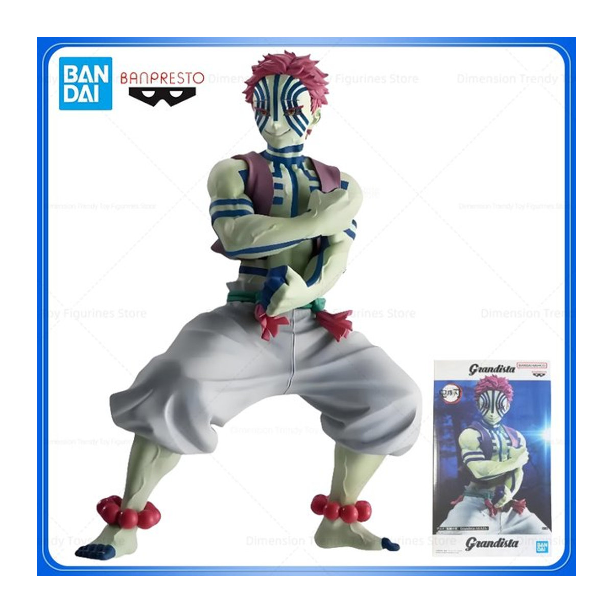 Bandai Banpresto Grandista Anime Dämon Slayer Akaza Actionfigur aus Kunststoff, mehrfarbig - Bild 1
