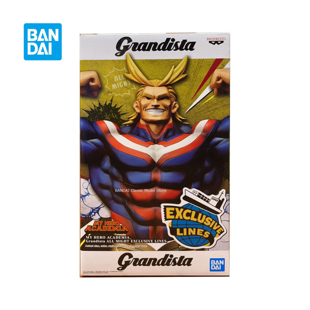 Bandai Banpresto My Hero Academia Grandista All Might Anime-Sammelfigur, mehrfarbig, Höhe: 28 cm - Bild 4