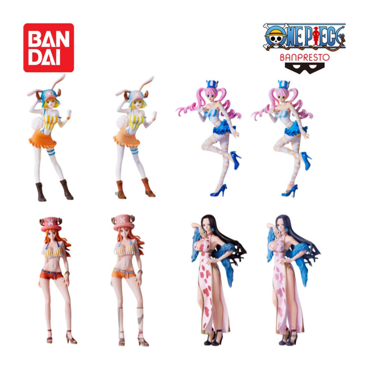 Bandai Banpresto One Piece Actionfiguren Nami Perona Boa Hancock Modell in der Originalverpackung mehrfarbig - Bild 1