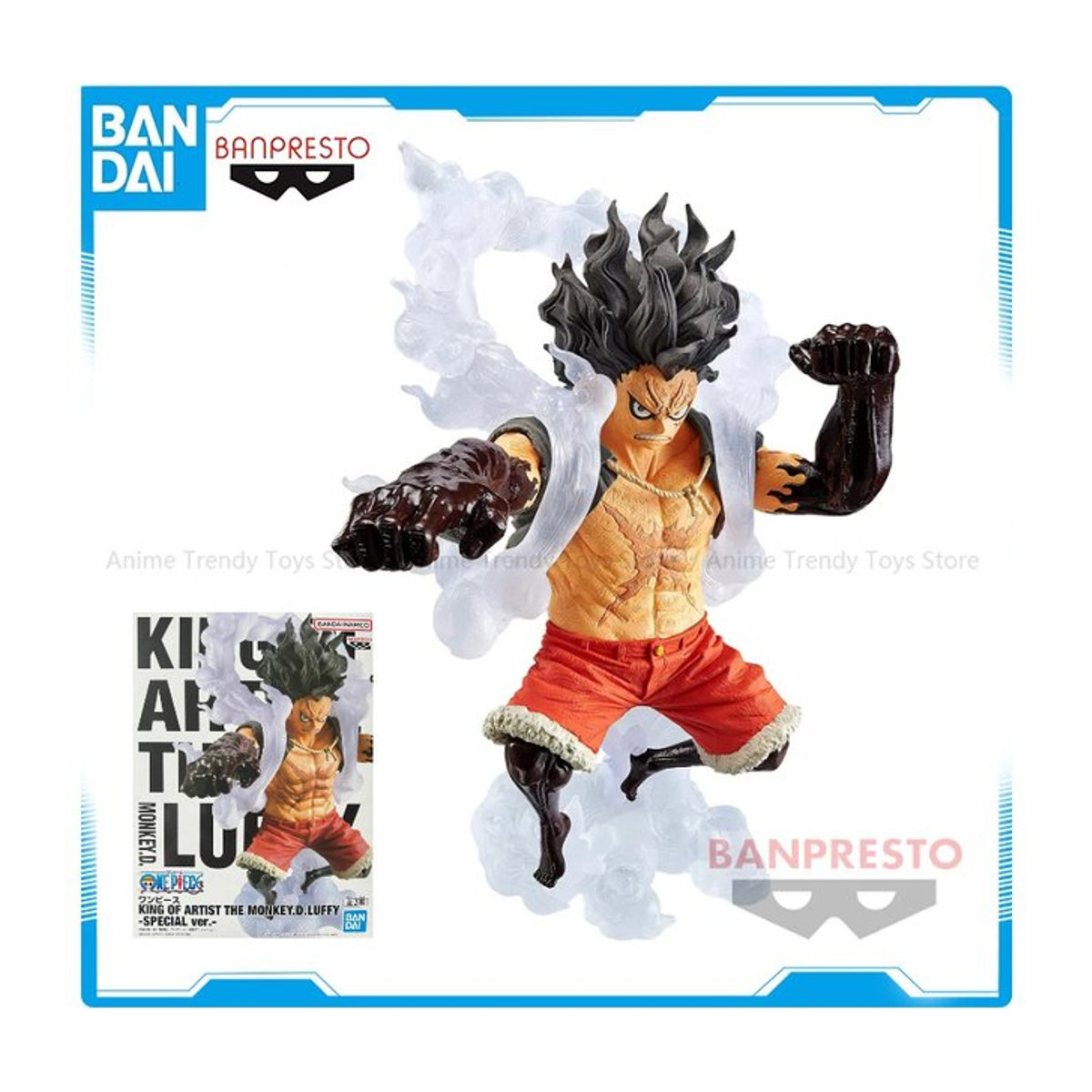 Bandai Banpresto One Piece Anime Figur Monkey D. Ruffy King of Artist KOA The Snakeman Modell Spielzeug mehrfarbig - Bild 1