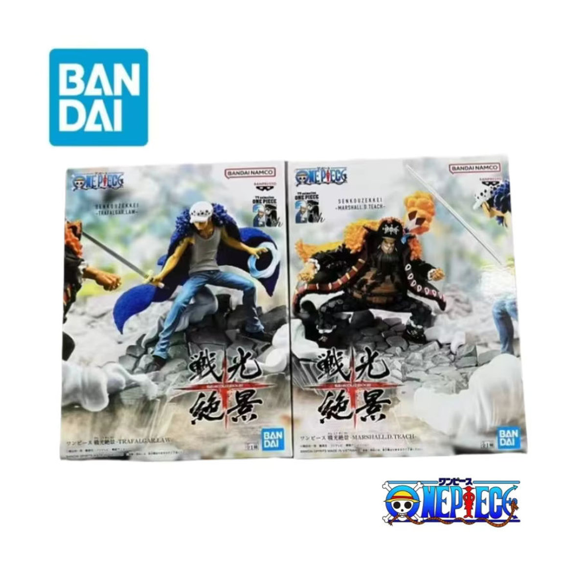 Bandai Banpresto One Piece Figurenmodell Marshall D Teach und Trafalgar D Water Law in Mehrfarbig - Bild 3