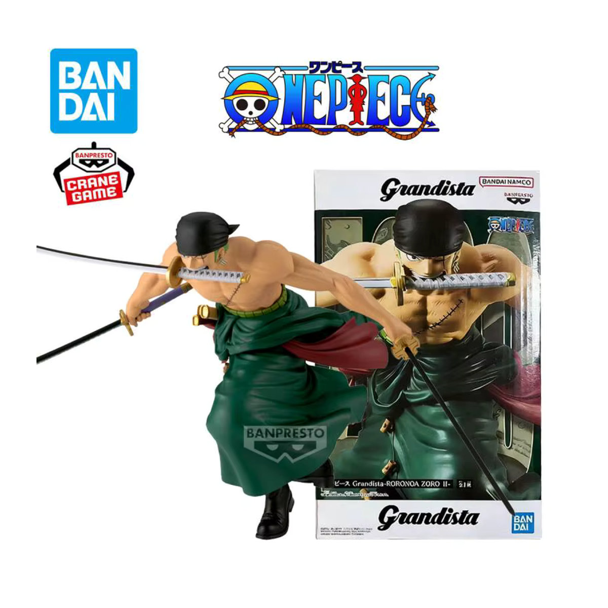 Bandai Banpresto One Piece Grandista Roronoa Zoro II Anime Sammlerfigur aus Kunststoff, mehrfarbig - Bild 7