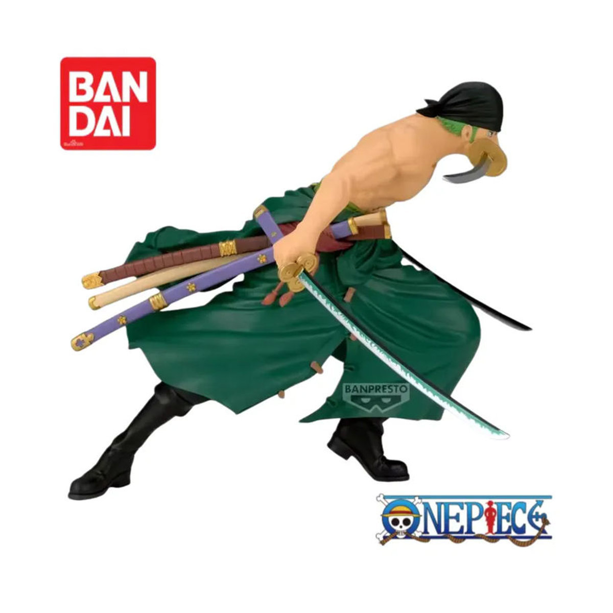 Bandai Banpresto One Piece Roronoa Zoro Anime Actionfigur aus Kunststoff, mehrfarbig - Bild 2