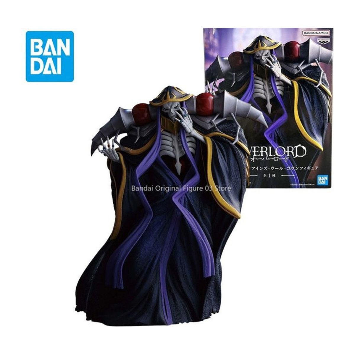 Bandai Banpresto Overlord Ainz Ooal Gown Action Figur aus PVC in Schwarz - Bild 1