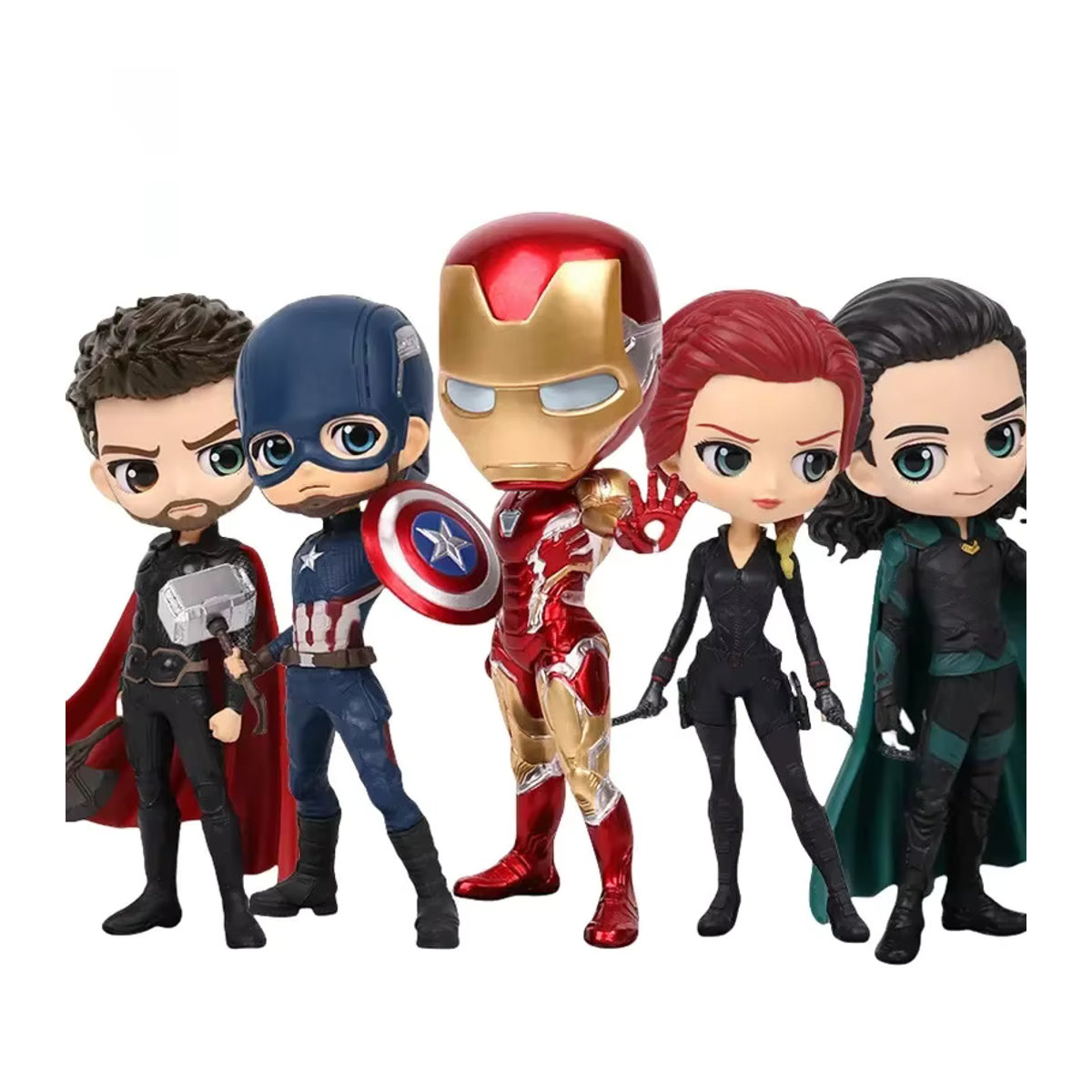 BANDAI Banpresto Qposket Marvel Avengers Figuren Modellkollektion Iron Man Captain America Loki Thor in Mehrfarbig - Bild 2