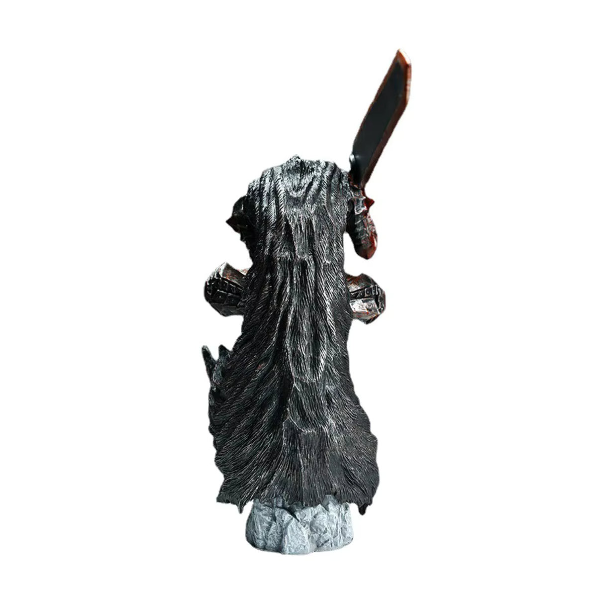 Bandai Berserk Mad Warrior Worn Battle Beschädigte Version Actionfigur aus Kunstharz in Schwarz und Weiß - Bild 5
