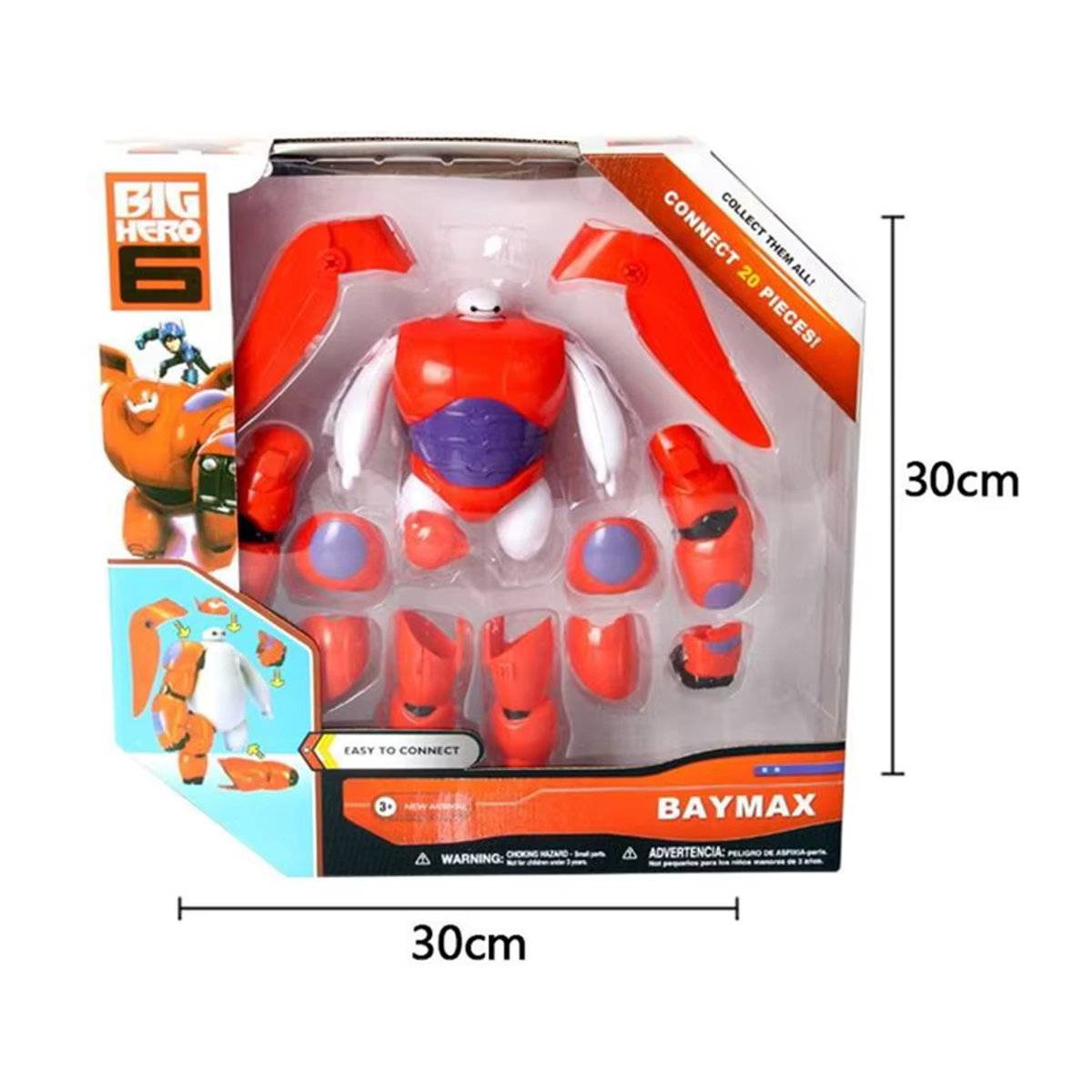 Bandai Big Hero 6 Baymax Actionfigur aus Kunststoff in Weiß, Höhe: 18 cm - Bild 5