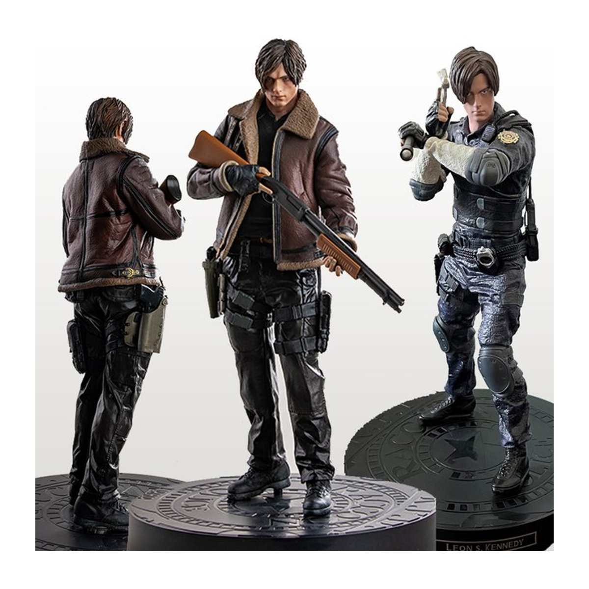 Bandai Biohazard Leon Scott Kennedy Anime Figur in brauner Jacke als Sammlerstück aus Kunststoff - Bild 1