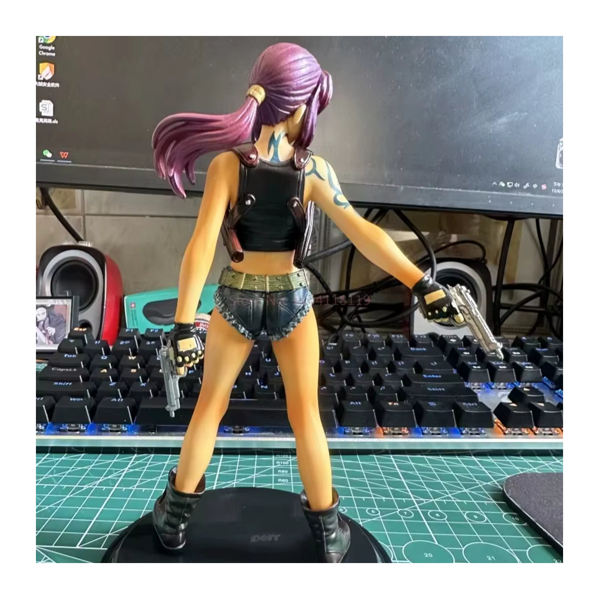 Bandai Black Lagoon Anime Figur Revy Rebecca Action Modell in Schwarz und Mehrfarbig, Höhe: 20 cm - Bild 4