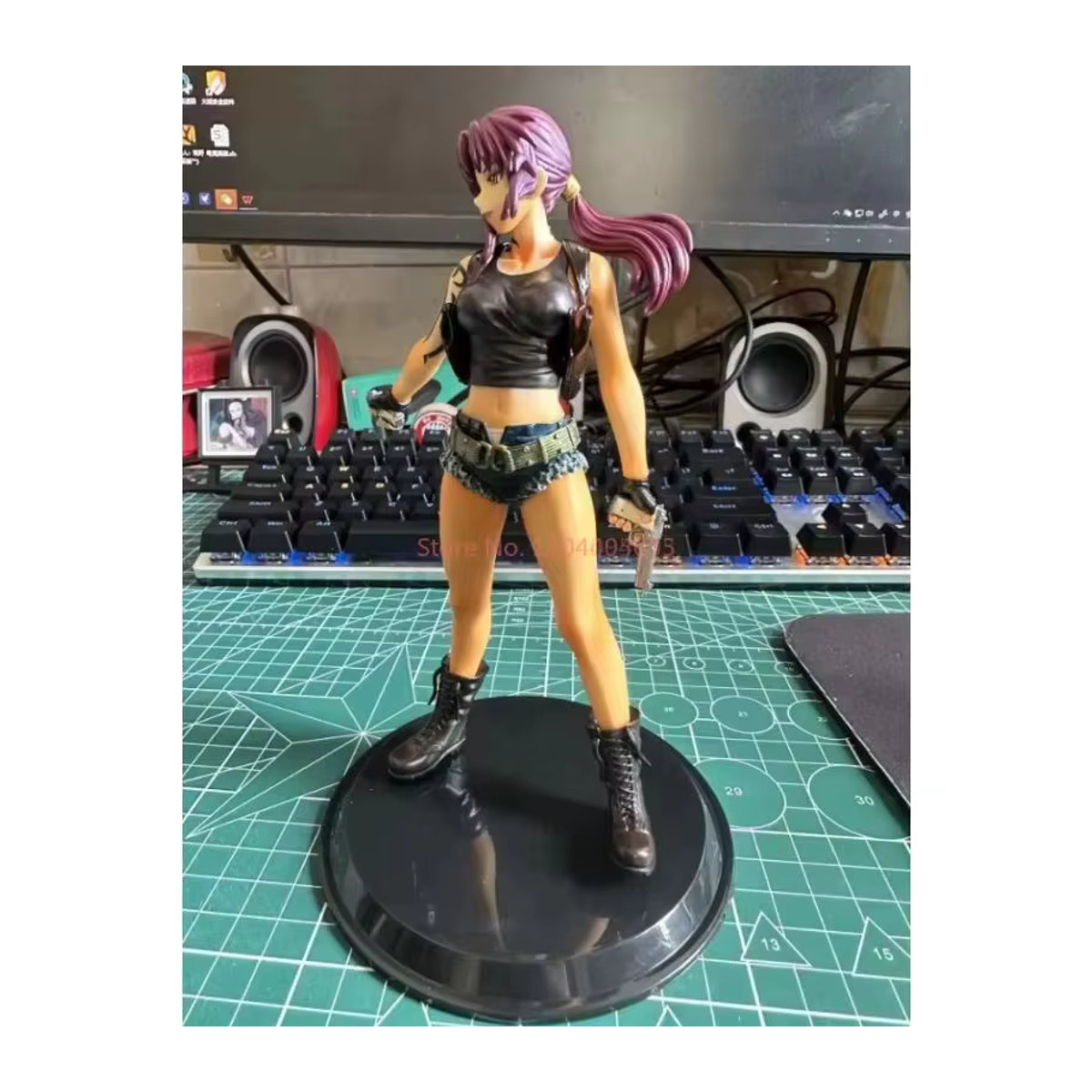 Bandai Black Lagoon Anime Figur Revy Rebecca Action Modell in Schwarz und Mehrfarbig, Höhe: 20 cm - Bild 5
