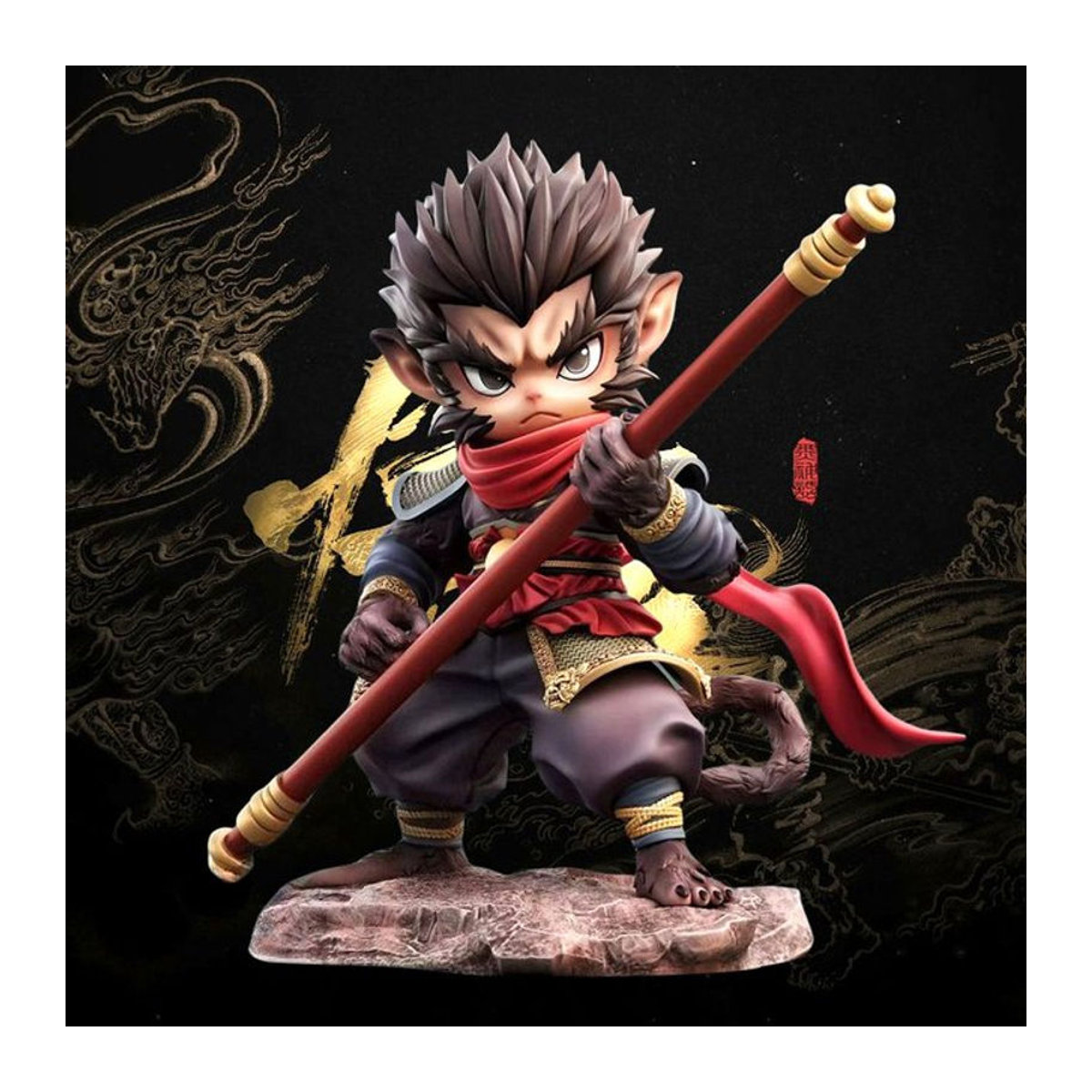 Bandai Black Myth Wukong Actionfigur aus Kunststoff, Schwarz und Mehrfarbig, Höhe: 16 cm - Bild 1