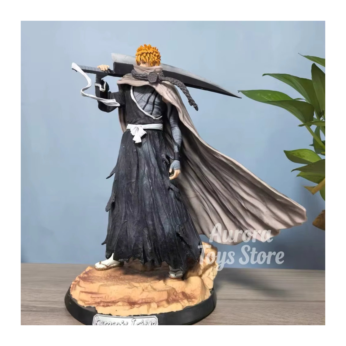 Bandai Bleach Anime Figur Kurosaki Ichigo Actionfigur aus Kunststoff in Schwarz, Höhe: 33 cm - Bild 5
