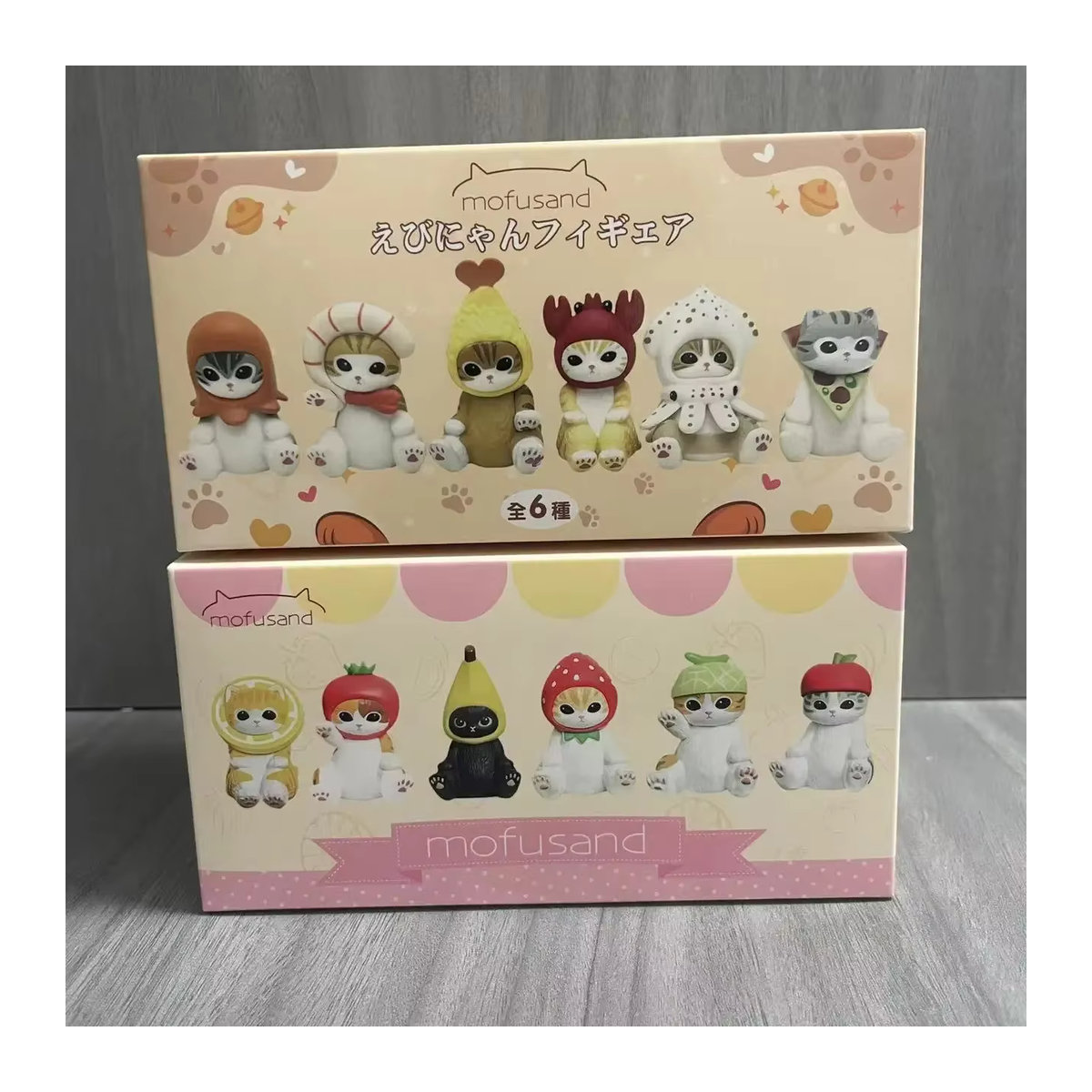 Bandai Blind Box Gacha Spielzeug Gebratene Garnelen Hai Katze Kawaii Figur aus Kunststoff, mehrfarbig - Bild 4