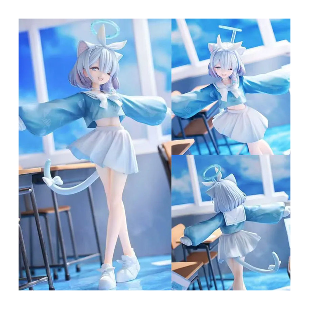 Bandai Blue Archive Arona Anime-Modell Sailor Uniform Handgefertigtes Desktop-Ornament, mehrfarbig - Bild 2
