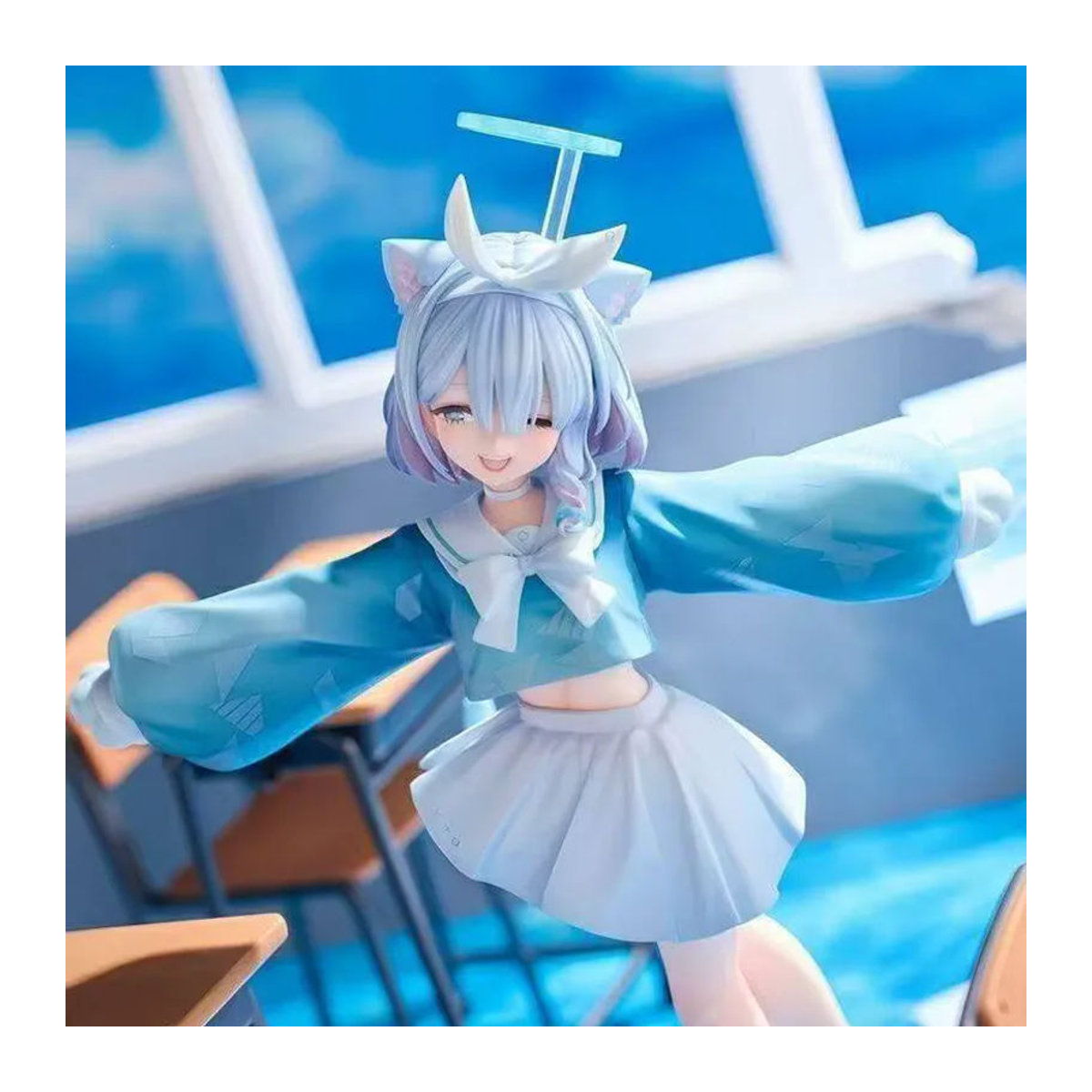 Bandai Blue Archive Arona Anime-Modell Sailor Uniform Handgefertigtes Desktop-Ornament, mehrfarbig - Bild 3
