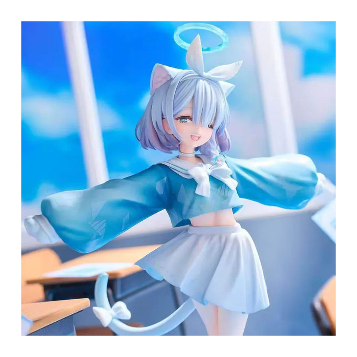 Bandai Blue Archive Arona Anime-Modell Sailor Uniform Handgefertigtes Desktop-Ornament, mehrfarbig - Bild 4