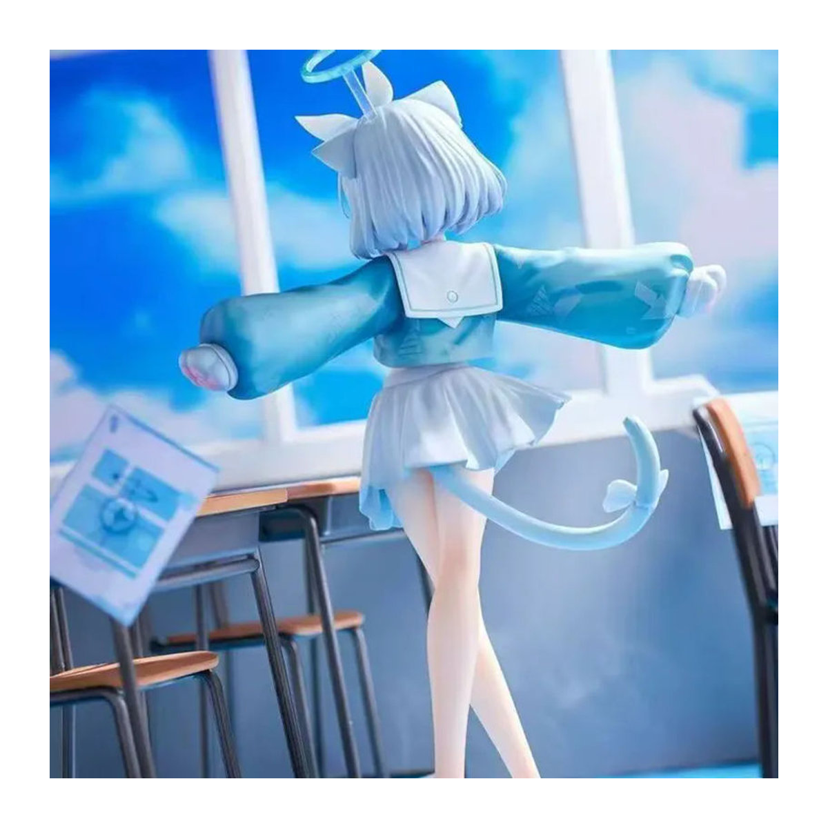 Bandai Blue Archive Arona Anime-Modell Sailor Uniform Handgefertigtes Desktop-Ornament, mehrfarbig - Bild 5