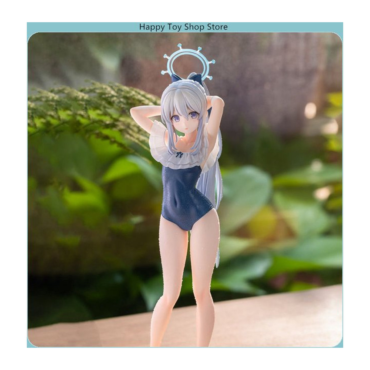 Bandai Blue Archive Tsukiyuki Miyako Anime Figur in Badeanzug Version, stehende Pose, Blau, Höhe: 22 cm - Bild 1