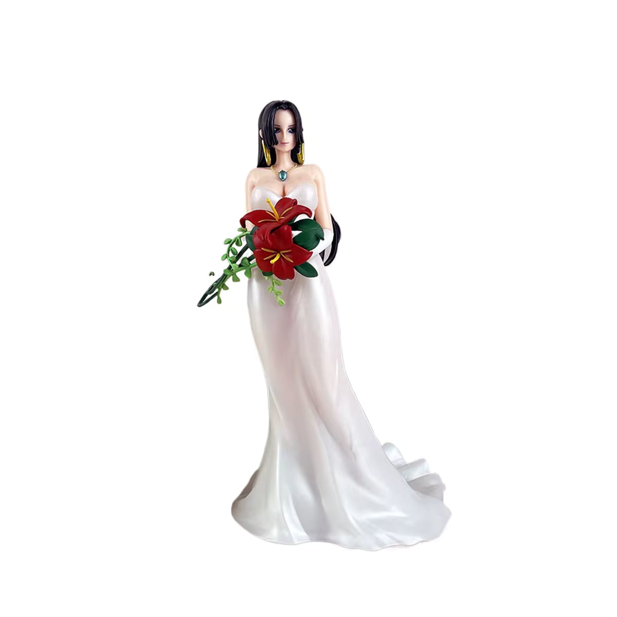 Bandai Boa Hancock Hochzeitskleid Anime Figur in Weiß, 23 cm PVC Statue - Bild 4