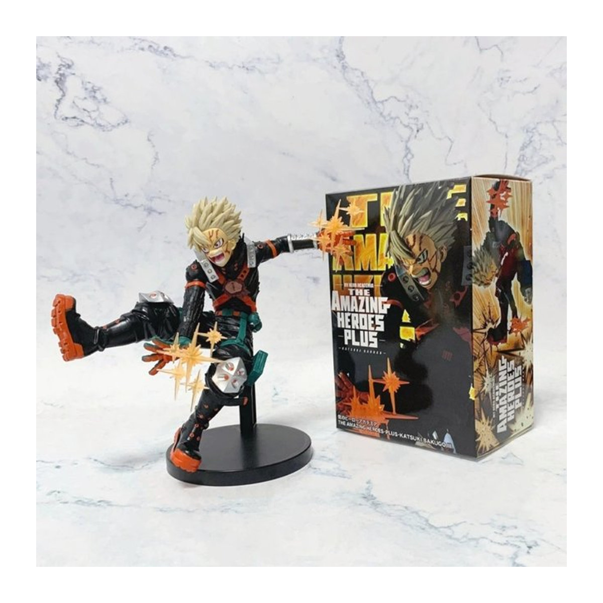 Bandai Boku no Hero Academia Anime Figuren Bakugou Katsuki Midoriya Izuku und Todoroki Shoto aus Kunststoff, mehrfarbig - Bild 1