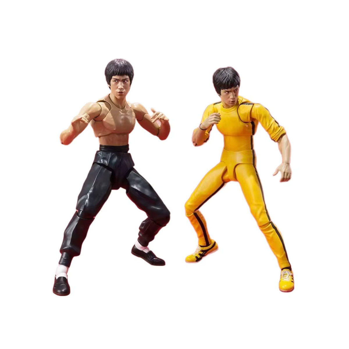 Bandai Bruce Lee Actionfigur Kung-Fu-Statue in Gelb und Schwarz, Höhe: 14 cm - Bild 3