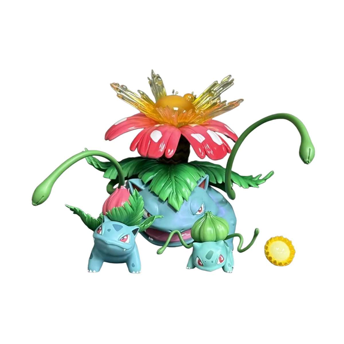 Bandai Bulbasaur Ivysaur Venusaur Evolution Set Anime Modell Figuren aus Kunststoff, mehrfarbig - Bild 2