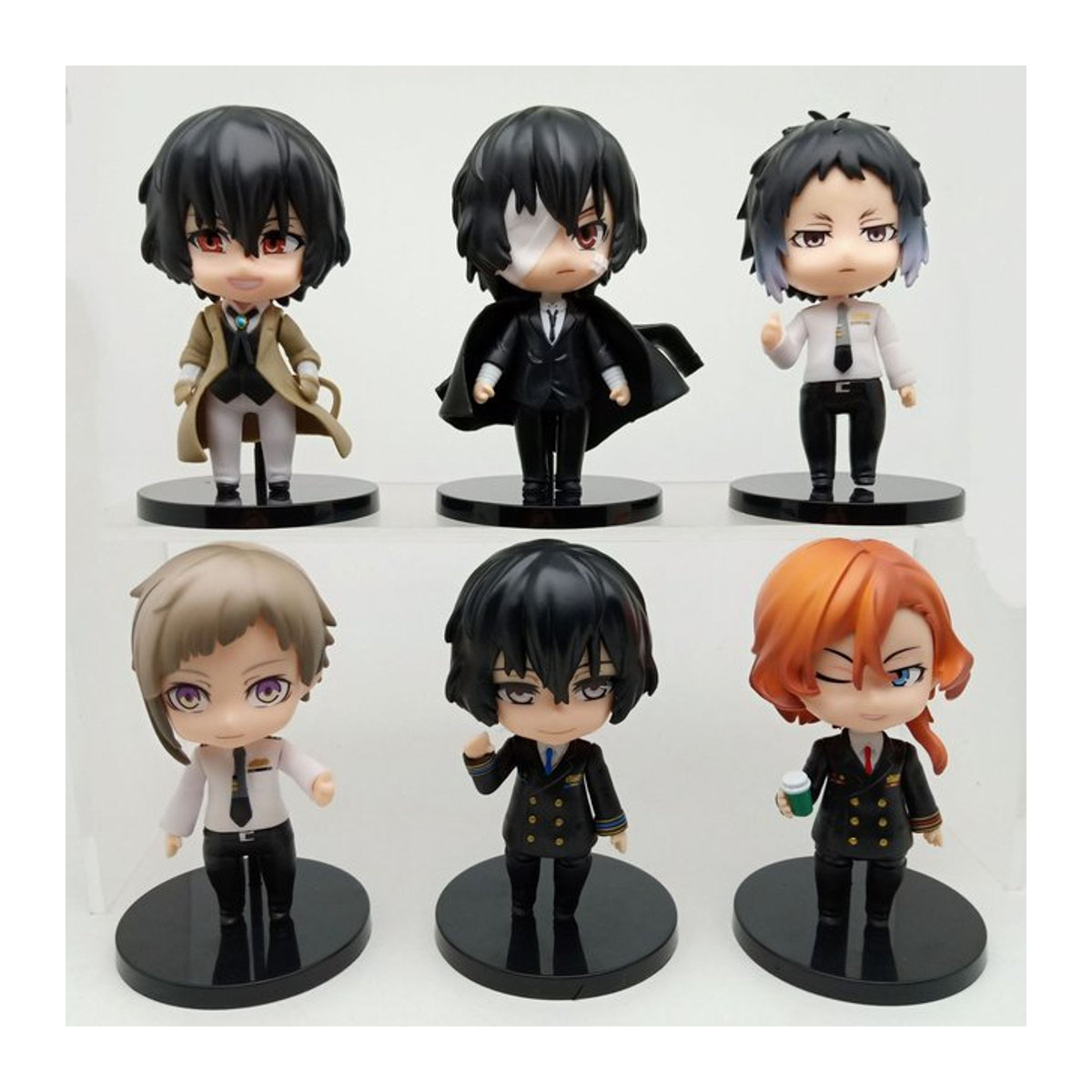 Bandai Bungo Stray Dogs Anime Figuren Dazai Osamu und Nakajima Atsushi aus Kunststoff, mehrfarbig - Bild 1