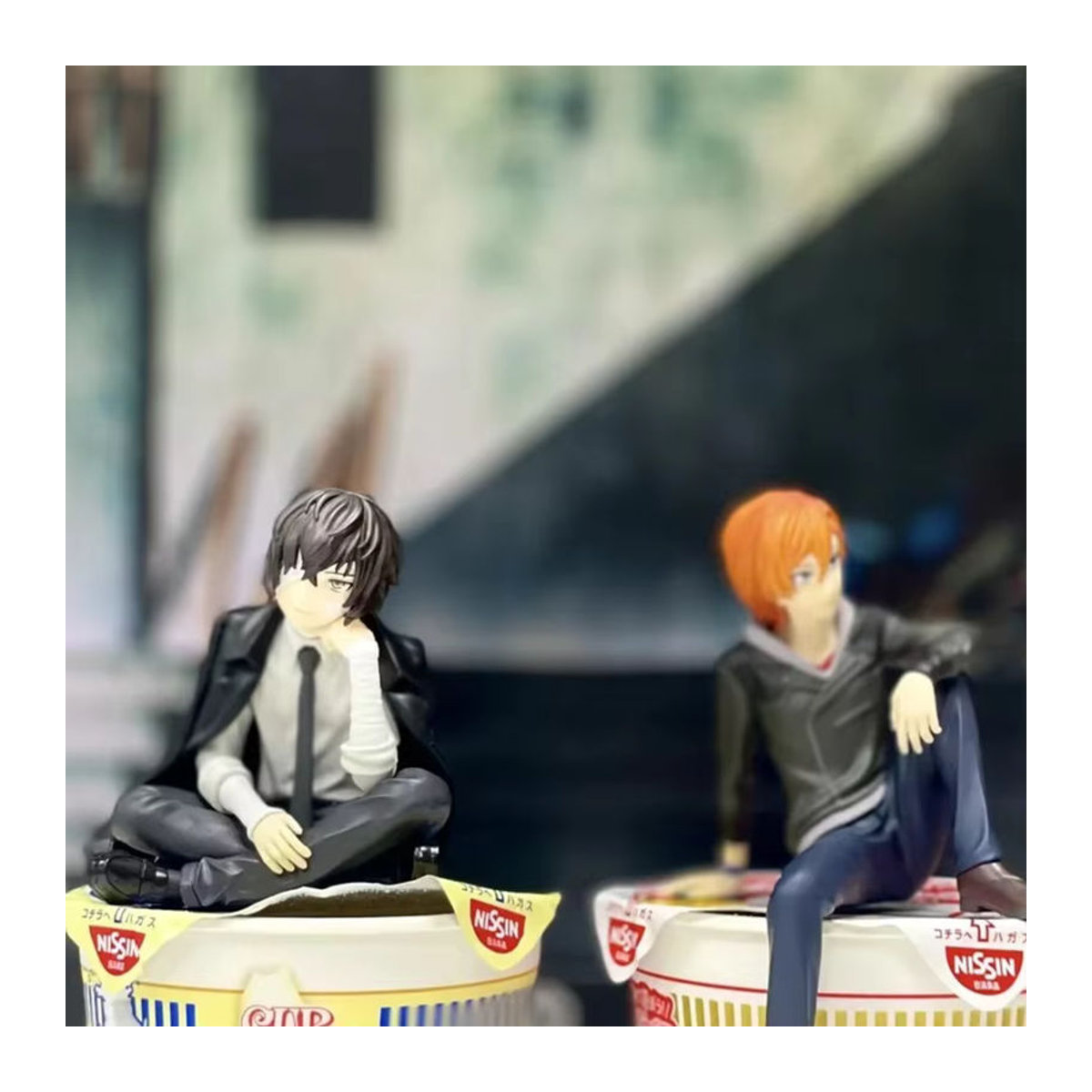 Bandai Bungo Stray Dogs Dazai Osamu und Nakahara Chuuya Figuren Set aus Kunststoff, mehrfarbig, Dekorationsmodell - Bild 4