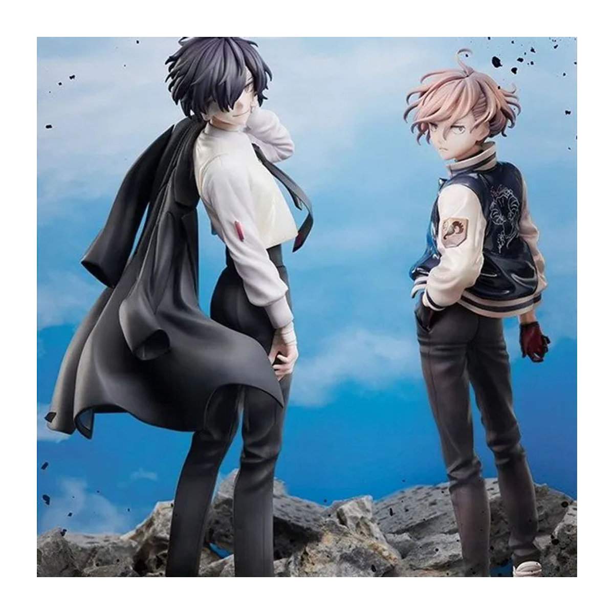 Bandai Bungou Stray Dogs Anime Actionfigur Dazai Osamu und Nakahara Chuuya Sammlermodell aus Kunststoff, mehrfarbig - Bild 1