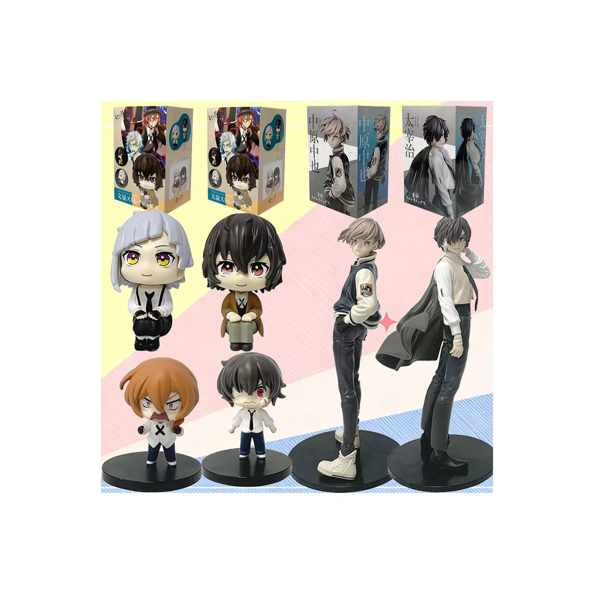 Bandai Bungou Stray Dogs Anime-Figur Dazai Osamu und Nakahara Chuuya Actionfiguren aus Kunststoff, mehrfarbig - Bild 5