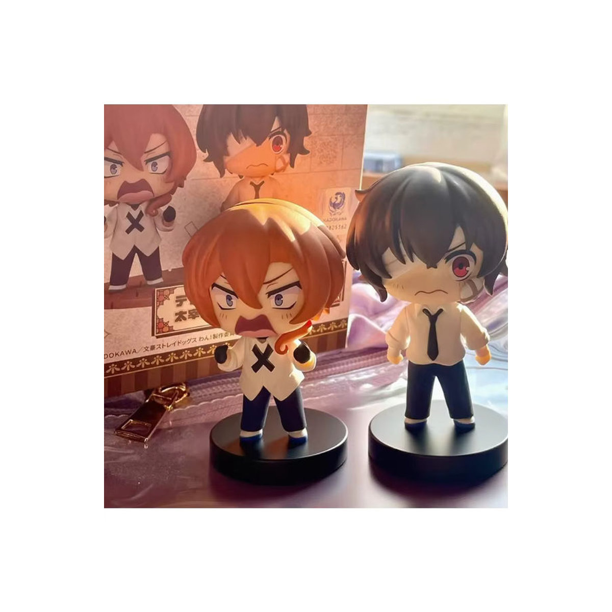 Bandai Bungou Stray Dogs Anime-Figur Dazai Osamu und Nakahara Chuuya Sammlermodell aus Kunststoff, mehrfarbig, Höhe: 7 cm - Bild 3