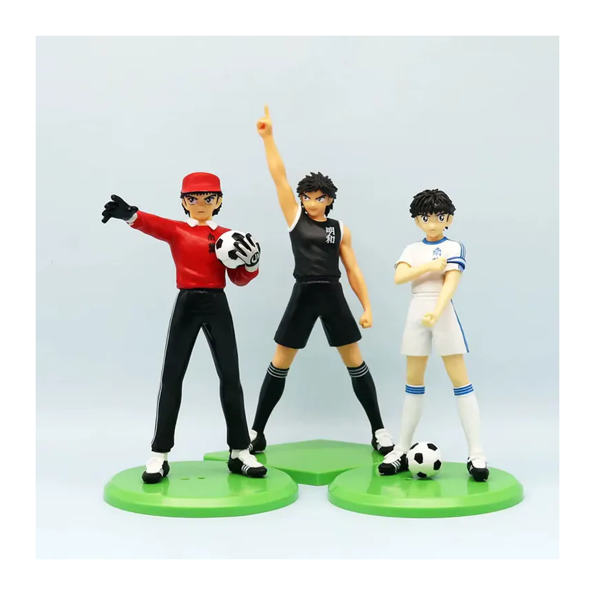 Bandai Captain Tsubasa Anime Actionfigur Ozora Tsubasa mit Hyuuga Kojirou und Wakabayashi Genzou, mehrfarbig, Höhe: 18 cm - Bild 2