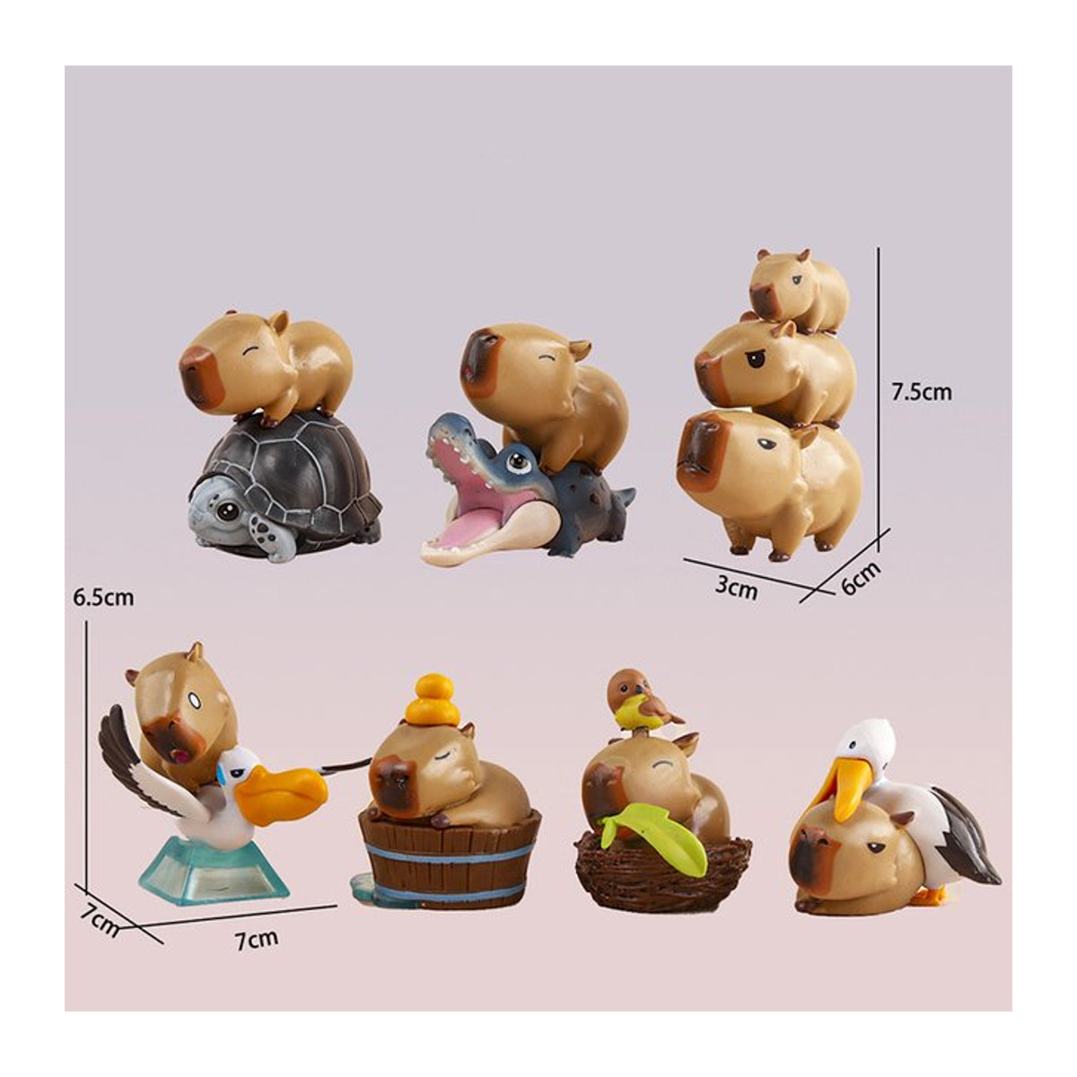 Bandai Capybara Figur aus Kunstharz in Braun als Kawaii Anime Tierfigur für Kinder - Bild 1