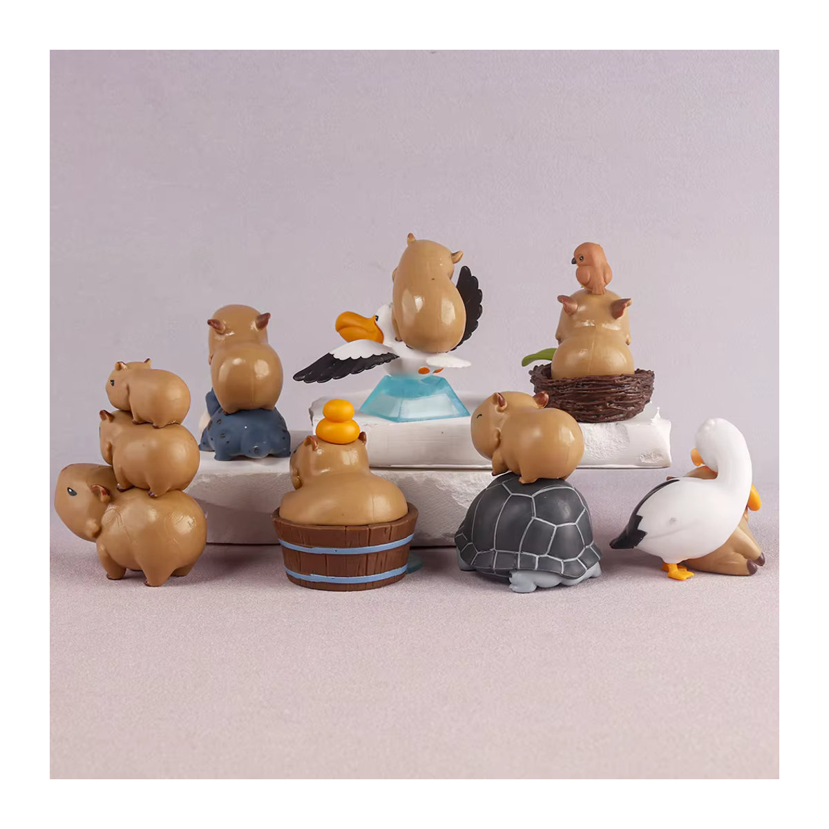 Bandai Capybara Figur aus Kunstharz in Braun als Kawaii Anime Tierfigur für Kinder - Bild 2