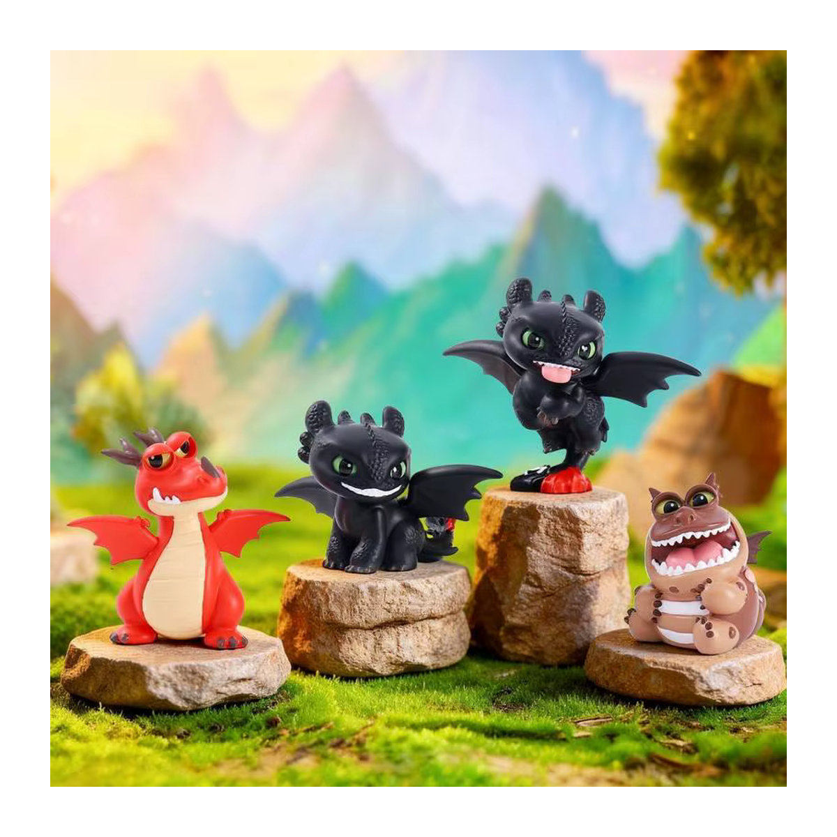 Bandai Cartoon-Drachen Blind Box Zahnlos Actionfiguren aus Kunststoff in Mehrfarbig als kreative Mystery Box für Teenager - Bild 3
