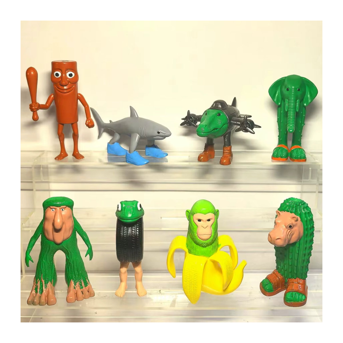 Bandai Cartoon Tierfiguren Set aus Kunststoff, mehrfarbig, 6-18 Stück Modell Dekoration für Kinder - Bild 3