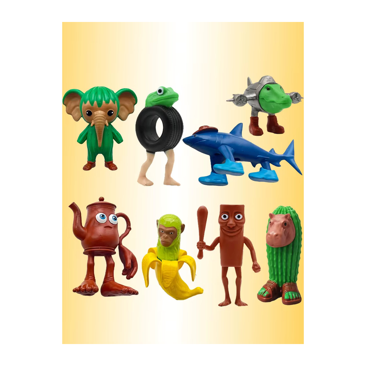Bandai Cartoon Tierfiguren Set aus Kunststoff, mehrfarbig, 6-18 Stück Modell Dekoration für Kinder - Bild 4