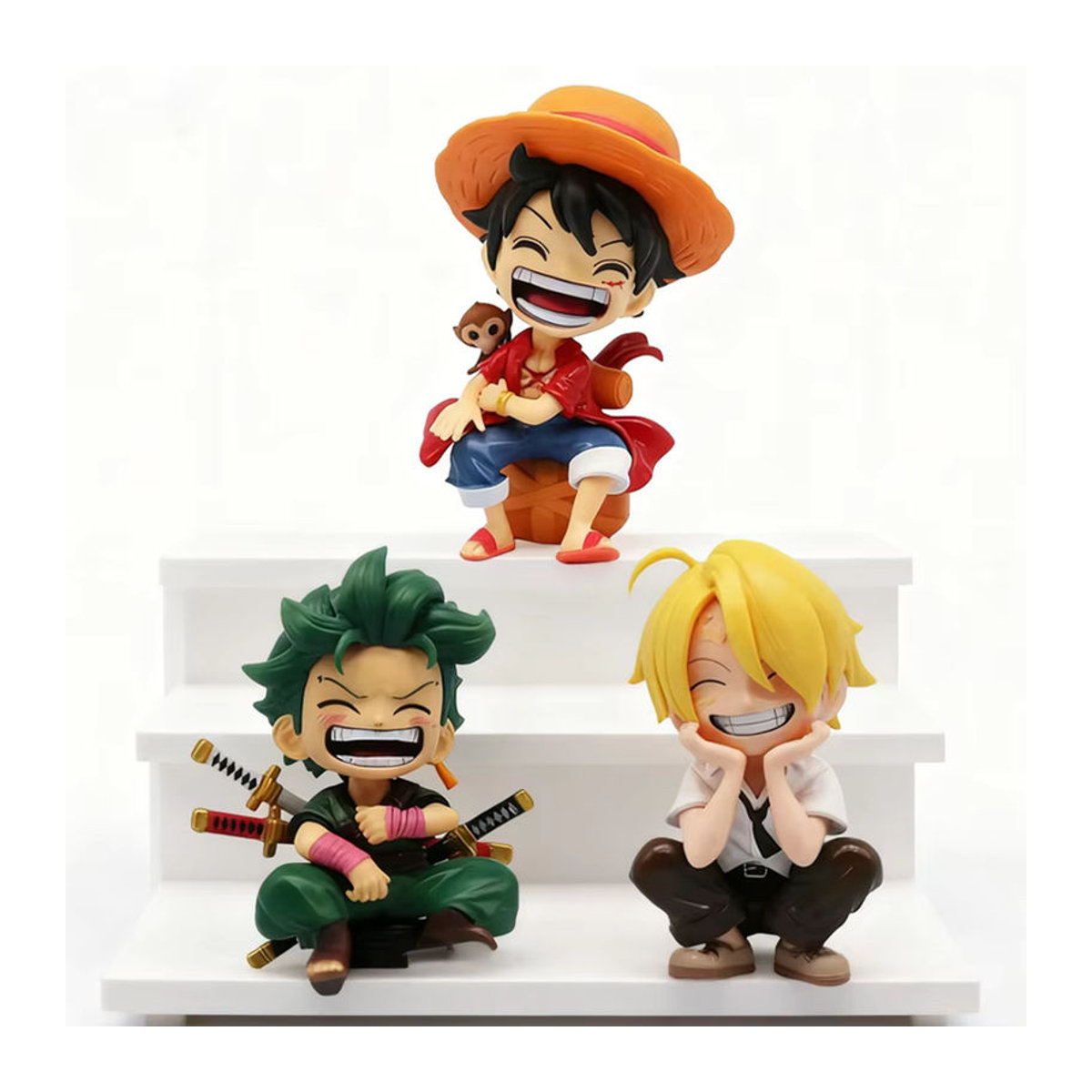 Bandai Chibi-Sitzfigur aus Kunststoff als bunte Anime-Desktop-Dekoration für Tier- und Meerescharaktere - Bild 3