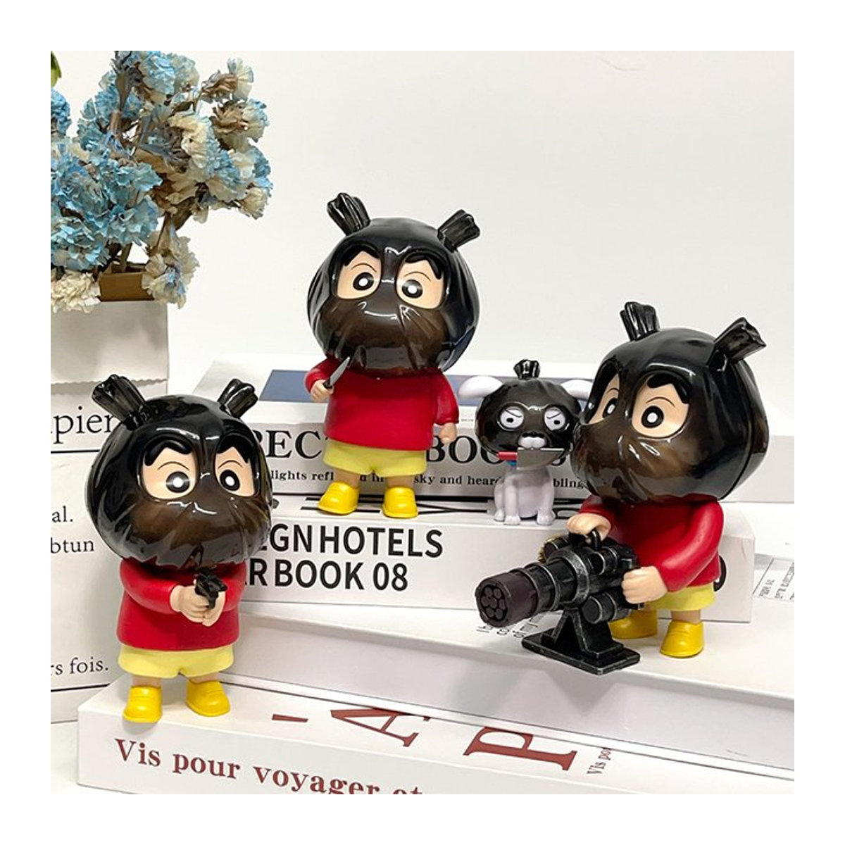 Bandai Crayon Shin-Chan Anime Actionfigur Ride Nohara Shiro Modell aus Kunststoff, mehrfarbig - Bild 1
