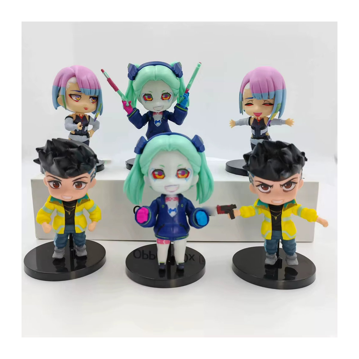 Bandai Cyberpunk Edgerunners Anime Spielfiguren Set aus Kunststoff, 6 verschiedene Modelle, mehrfarbig, Höhe: 10 cm - Bild 3