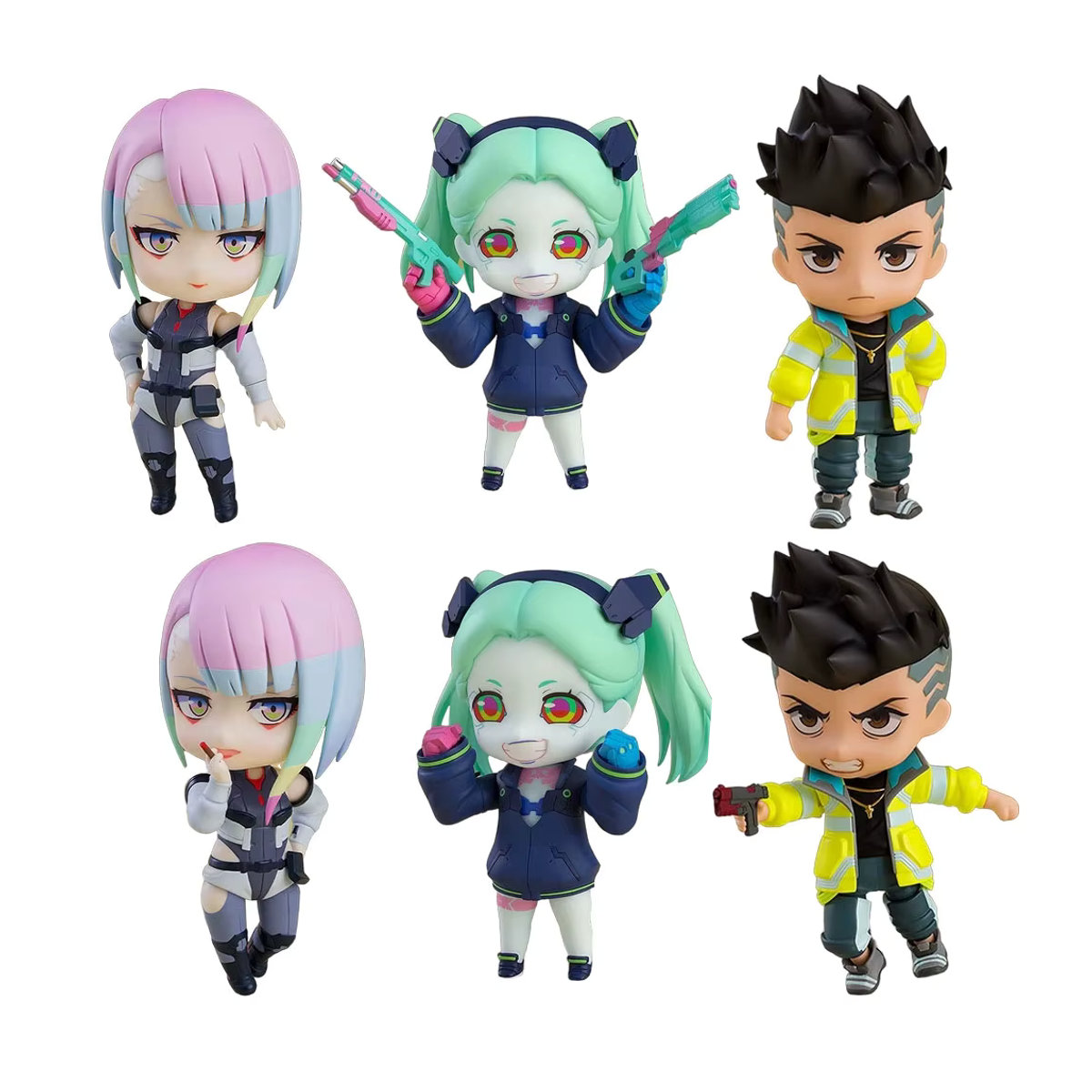 Bandai Cyberpunk Edgerunners Anime Spielfiguren Set aus Kunststoff, 6 verschiedene Modelle, mehrfarbig, Höhe: 10 cm - Bild 6