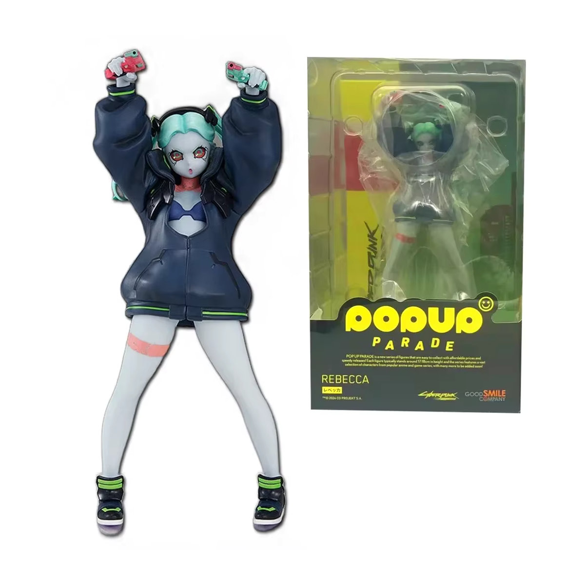 Bandai Cyberpunk Edgerunners Rebecca Anime Figur aus Kunststoff, mehrfarbig, stehendes Modell zur Dekoration - Bild 2