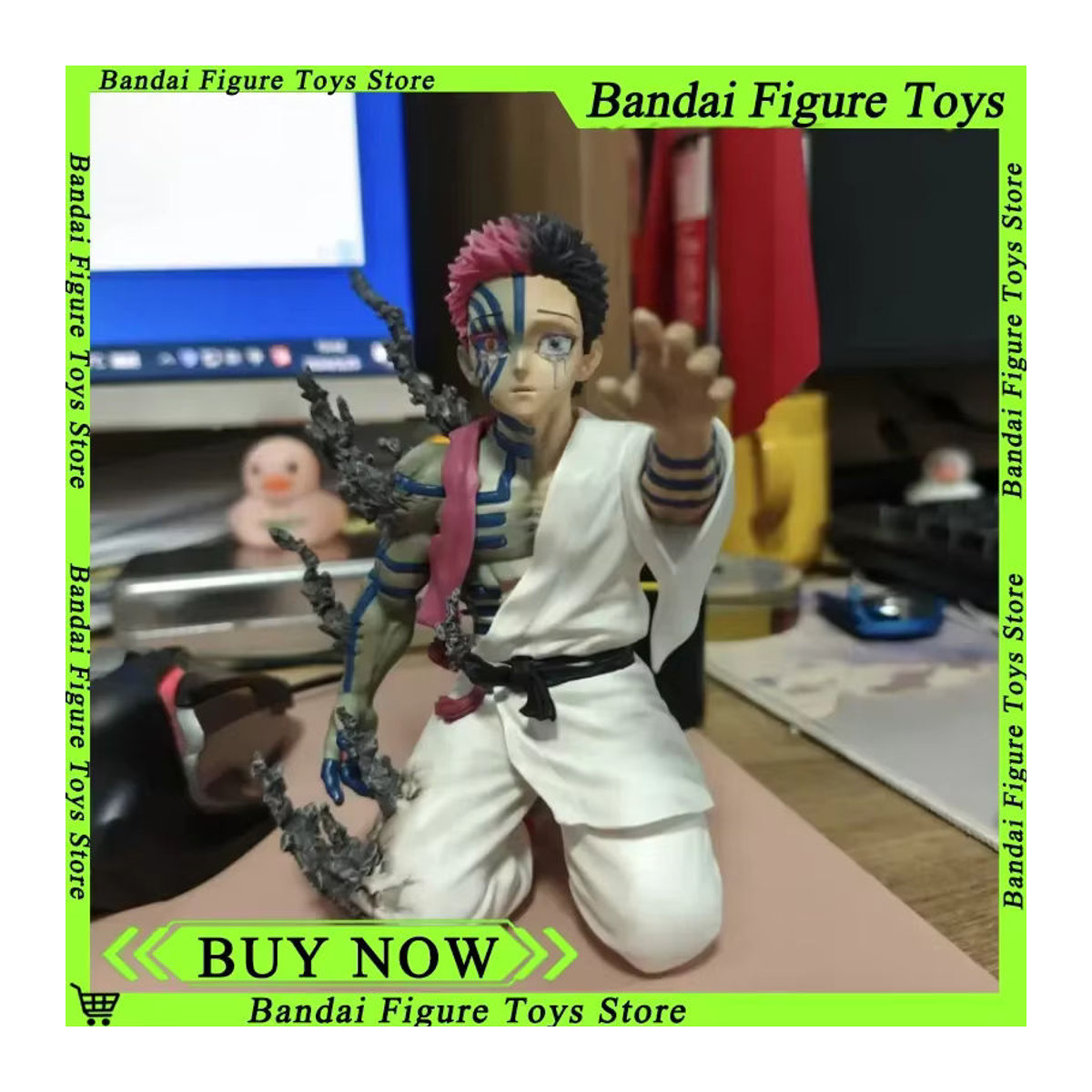 Bandai Dämon Slayer Anime Figur Akaza Hakuji aus PVC, mehrfarbig, Höhe: 13 cm - Bild 1