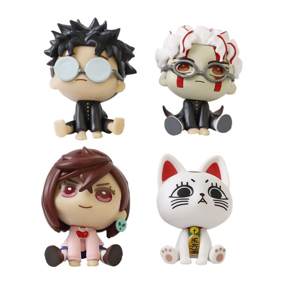 Bandai Dan Da Dan Anime Action Figuren Set, 4er Pack Momo Takakura und Ken, mehrfarbig, Höhe: 6 cm - Bild 1