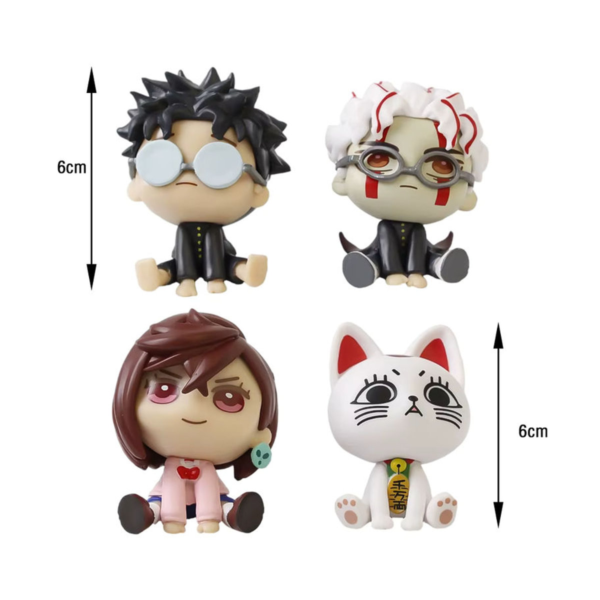 Bandai Dan Da Dan Anime Action Figuren Set, 4er Pack Momo Takakura und Ken, mehrfarbig, Höhe: 6 cm - Bild 5