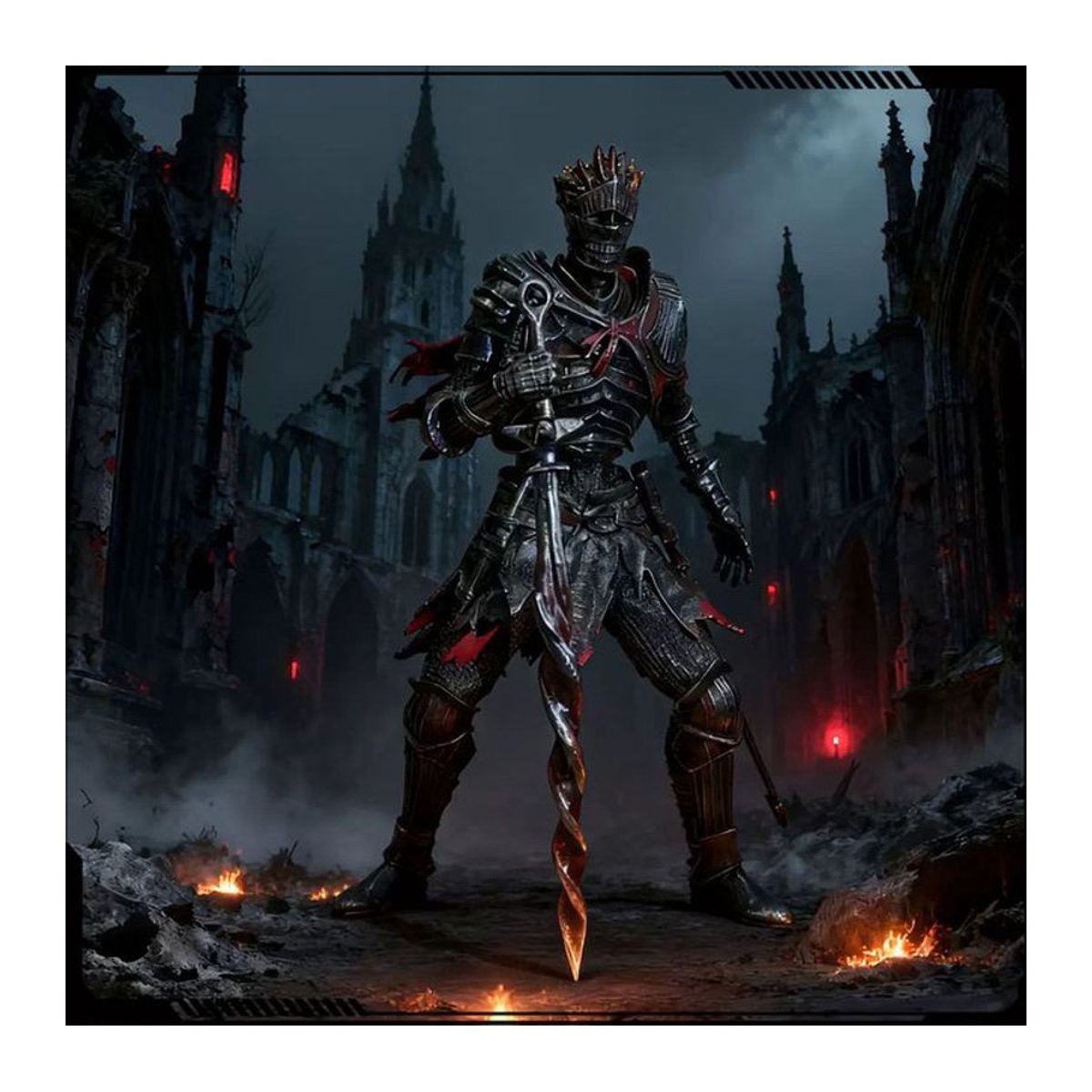 Bandai Dark Souls Soul of Cinder Actionfigur, Schwarz, Höhe: 18 cm - Bild 1