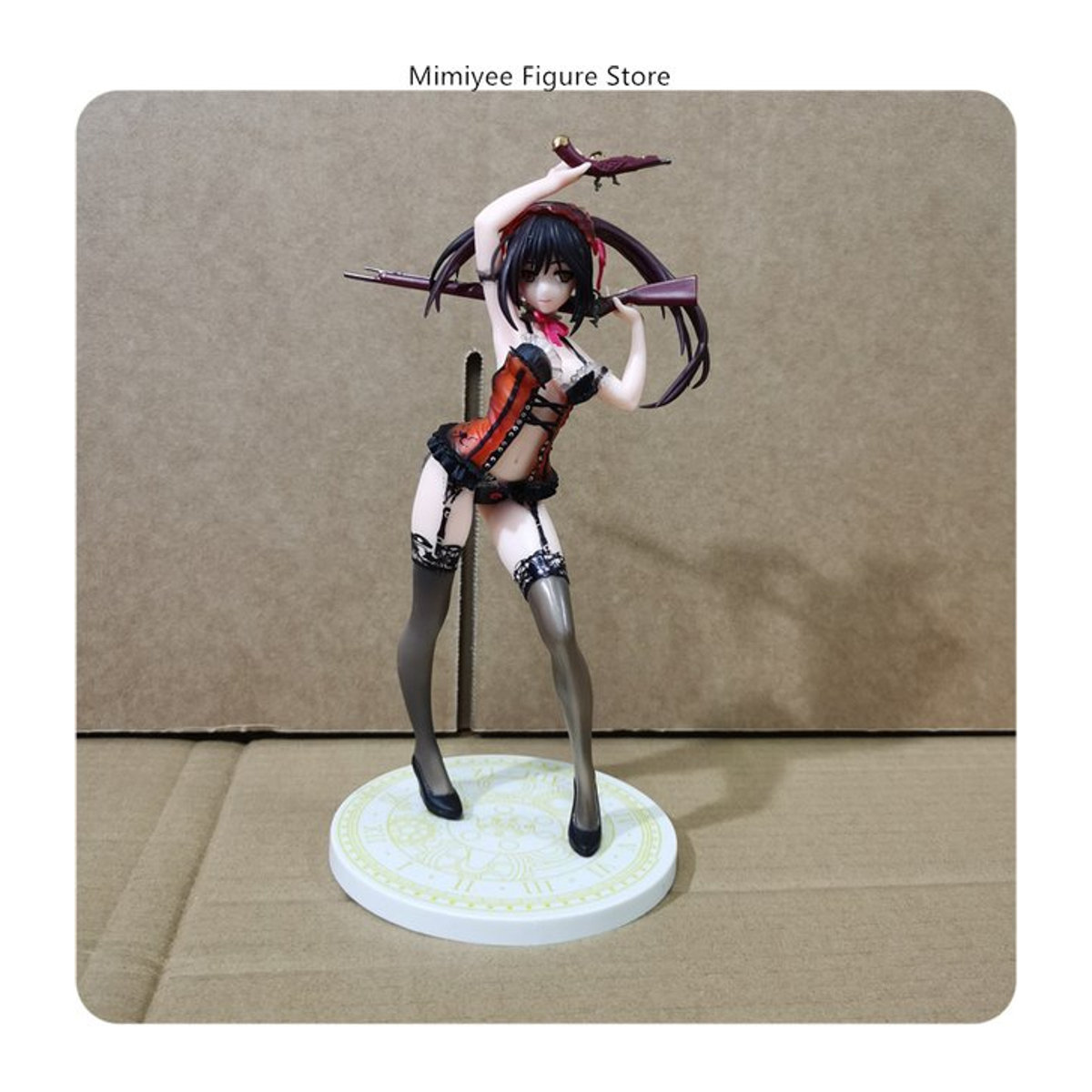 Bandai Date A Live Kurumi Tokisaki Anime PVC-Figur in Badeanzug, Schwarz, Höhe: 21 cm - Bild 1
